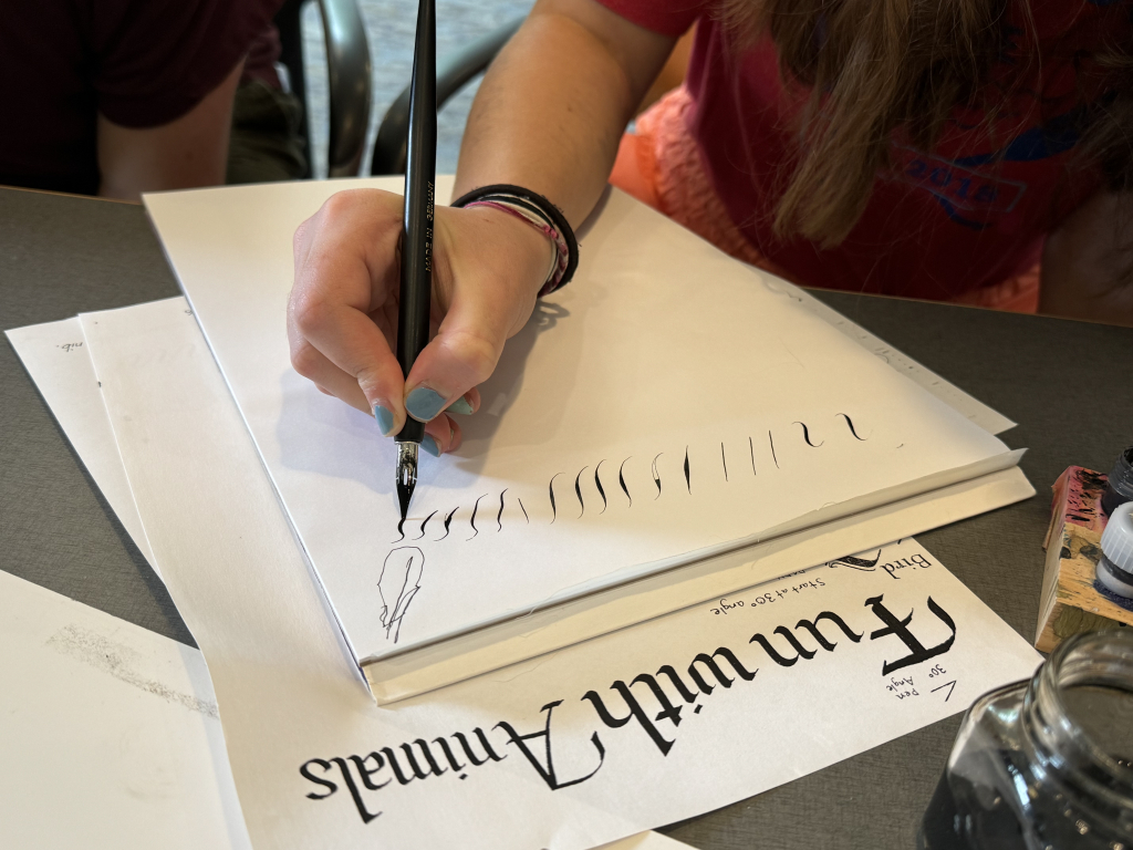 "Letters are Blooming" Calligraphy Demonstration and Book Gifting at the Westwood Public Library