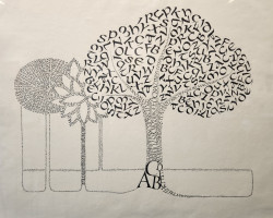 Polly Broman Wright
Stick ink on paper
27" x 20"