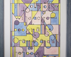 Rachel Diamond Calow
Watercolor, black ink, and mica
12" x 15"