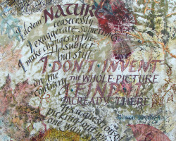 Kathy Mogayzel
Oil monoprint background with copper accents
18" x 24"