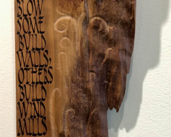 Jorika Stockwell
Maple wood and woodburning
6" x 17"